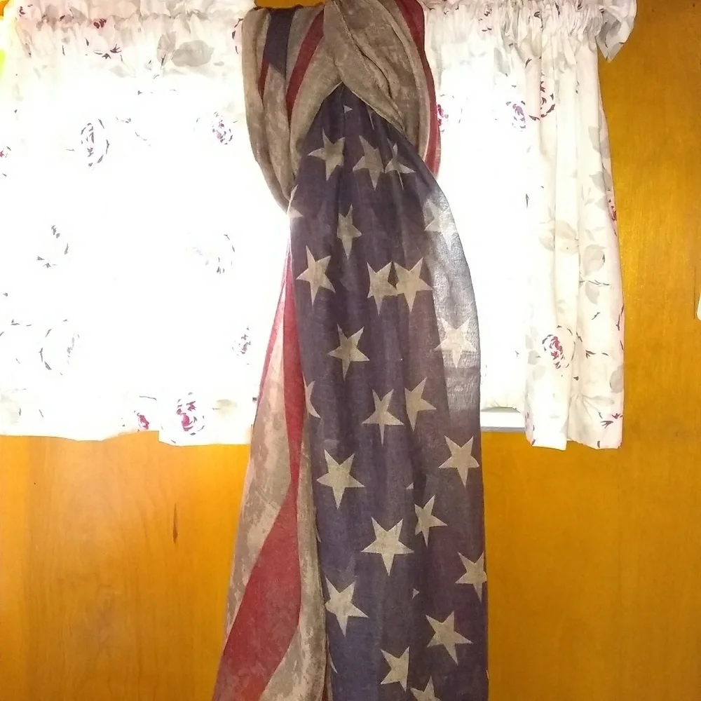 Americana fashion scarf vintage style flag